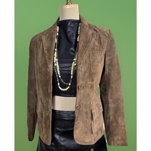 Vintage Suede Brown Blazer | Boho Minimalist | Coastal Western | Penny Lane Vibe